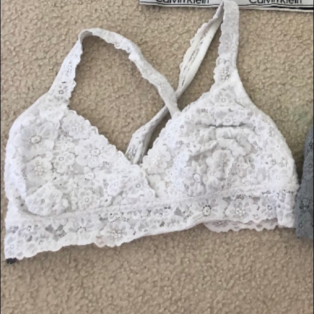 white lace bralette